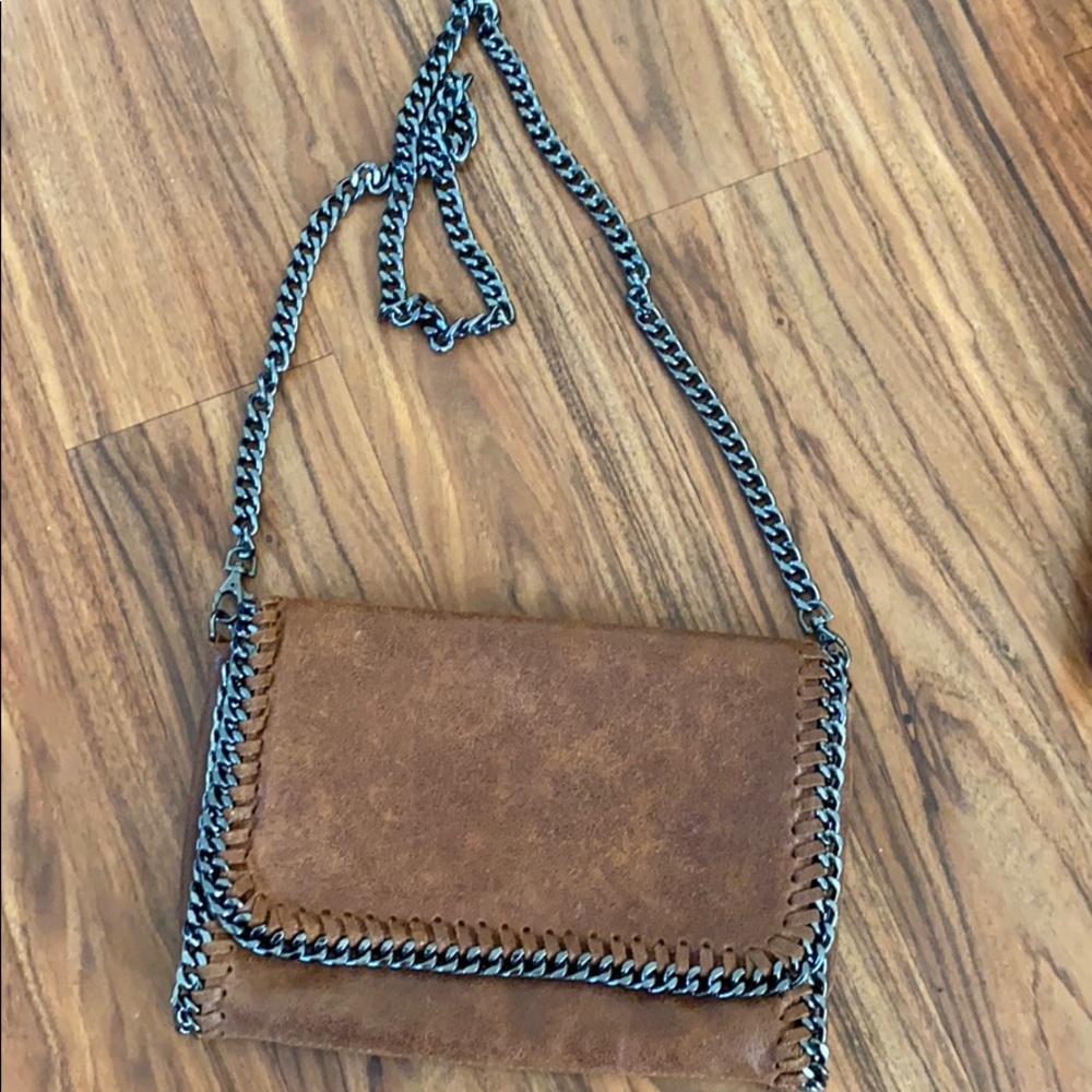 Genuine leather chain bag